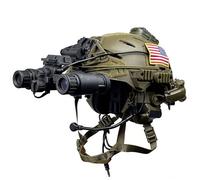 RASPIO Casque Tactique Airsoft TW 3.0 avec Micro-Casque de Communication Tactique pour Cosplay et Équipement Militaire Airsoft(Brown)