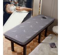 RASPIO Matelas De Lit De Spa À Tête Carrée/Ronde/trapézoïdale De 3 Cm D'épaisseur, Surmatelas Antidérapant en Mousse À Mémoire De Forme, Table De Massage(Round,80x185cm)