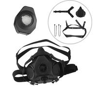 RASPIO Respirateur Tactique Spécial Microphone Intégré, Filtre Remplaçable Demi Masques à Gaz for Paintball Airsoft Wargame