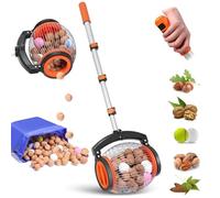 Rassembleur multifonction pour noix et glands avec poignée télescopique réglable, poignée antidérapante pour ramasser facilement de petits objets dans les jardins et les cours