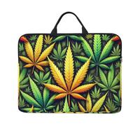 Rasta-Cannabis-Leaves Housse pour ordinateur portable 14" avec fermeture éclair