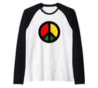Rasta CND Ban The Bomb Symbole de Paix Manche Raglan