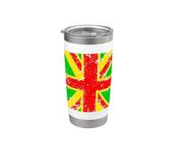 Rasta Coloré Union Jack UK Gobelet isotherme en acier inoxydable double paroi