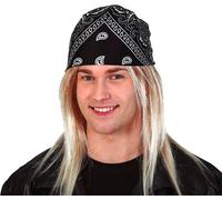 Rasta Ethno Foulard Reggae Style Bandana Rétro Jamaïque Design Boho Chic Urbain Mode Inspirant Culture Caraïbes Bohemian Headwear Motifs Colorés Stylé Compagnon de Fête Idéal, Couleur : Noir