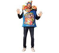 Rasta Imposta Costume de vers gélifiés acidulés - Tarte amère sucrée, sucrerie, gouttes de sucre, collations, nourriture, déguisement, cosplay, fête, adulte, taille unique