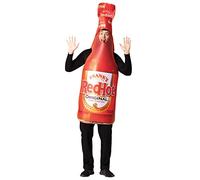 Rasta Imposta Frank's Red Hot Sauce Bouteille Costume d'Halloween Buffalo Condiment épicé Déguisement amusant pour homme et femme Taille unique