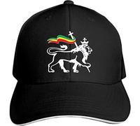 Rasta Lion of Judah Hat Casquette de baseball Casquette de baseball Casquette de canard Casquette d'extérieur tendance Noir, couleur photo, taille unique