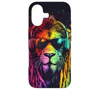 Rasta & Reggae Lion | Tête de Lion colorée, Rastafari Coque pour iPhone 17