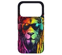 Rasta & Reggae Lion | Tête de Lion colorée, Rastafari Coque pour iPhone 17 Pro