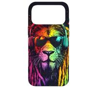 Rasta & Reggae Lion | Tête de Lion colorée, Rastafari Coque pour iPhone 17 Pro Max