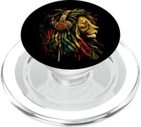 Rasta Reggae Music Casque Audio Jamaican Pride Lion of Judah PopSockets PopGrip pour MagSafe