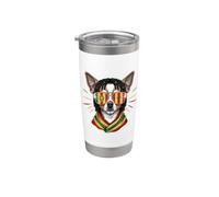 Rasta Reggae Music Jamaica Rastafari Roots Jamaïque Gobelet isotherme en acier inoxydable double paroi