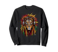 Rasta Reggae Music Lion of Judah Rastafari Pride Jamaika Jah Sweatshirt