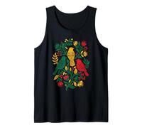 Rasta Reggae Roots Three Birds Jamaica Folk Art Floral Débardeur