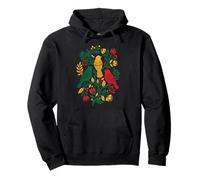 Rasta Reggae Roots Three Birds Jamaica Folk Art Floral Sweat à Capuche