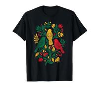 Rasta Reggae Roots Three Birds Jamaica Folk Art Floral T-Shirt Graphique avec Valeur