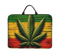 Rasta-Weed-Leaves Housse pour ordinateur portable 14" avec fermeture éclair