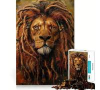 Rastafari Lion Jamaïque - Puzzle dur pour adultes - Puzzle d'esprit de 1000 pièces - Assemblage artistique calme et détente (38 x 26 cm)
