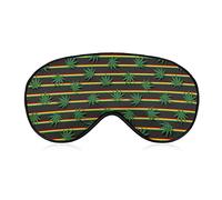 Rastafarian Ganja Sleep Eye Mask Soft Sleep Cover Masque de sommeil avec les yeux bandés pour le voyage du sommeil