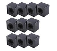 Rastapulz 10Pcs Microphone MarkFlag Mic Station-Cube Square Interview Box Stand Flags Shaped Holder Reporter Injection,Black