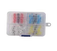 Rastapulz 50Pcs Connecteur ThermoréTractable Bornes de Commande éTanches Bras de Soudure Tube Fil Bout à Bout Isolé Connecteurs Diy Kit de Câble éLectronique