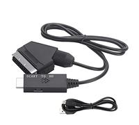 Rastapulz Adaptateur Audio VidéO TV Compatible PéRitel vers Cordon Convertisseur 1080P/720P pour Accessoires de Convertisseur HDTV Stb DVD