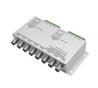 Rastapulz Balun vidéo passif pour caméras TVI CVI AHD CCTV via paire torsadée Balun vidéo UTP 8CH émetteur-récepteur BNC vers UTP RJ45 (8CH) Installation facile