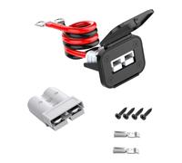 Rastapulz Connecteur, connecteur de batterie 8 AWG 50 A, connecteur de câble de batterie de 1,64 m, câble de treuil