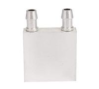Rastapulz Dissipateur thermique principal en alliage d'aluminium 40 x 40 mm pour refroidisseur de liquide de refroidissement argenté pour PC, ordinateur portable, CPU