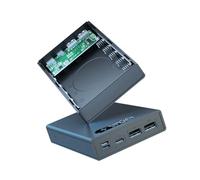 Rastapulz DIY 5X18650 Power Bank Case Amovible Portable Batterie Chargement Boîte de Rangement Shell CX5 avec éclairage LED Sans