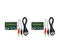 Rastapulz Lc100-A Lot de 2 testeurs de condensateur numérique LCD haute précision Capacité d'induction L/C Fréquence 1Pf-100Mf 1Uh-100H Lc100-A + Clip de test