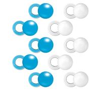 Rastapulz Lot de 10 paires d'aimants pour numéro de course, clips magnétiques pour dossard marathon, boucles de numéro de course, fermoirs pour numéro de dossard, bleu et