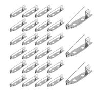 Rastapulz Lot de 100 broches de sécurité argentées avec fermeture sécurisée et fixation dorsale