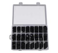 Rastapulz Lot de 1200 joints toriques en caoutchouc noir, joint torique sanitaire, résistant à l', kit de joints toriques haute température