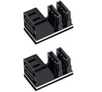 Rastapulz Lot de 2 adaptateurs de carte mère double 7 broches vers double 7 broches mâle coudé à 90 degrés pour ordinateur de bureau, SSD HDD
