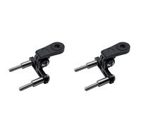 Rastapulz Lot de 2 adaptateurs de support de phare de vélo pour support de potence, roue , lampe LED, support de caméra type connecteur