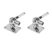 Rastapulz Lot de 2 antennes FM marines en acier inoxydable 316, support de base réglable pour bateaux