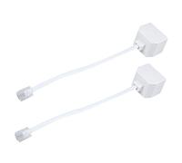 Rastapulz Lot de 2 câbles convertisseur répartiteur téléphonique 6P2C RJ11 mâle vers femelle 2 voies