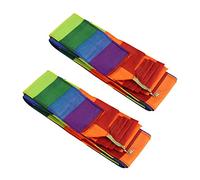 Rastapulz Lot de 2 cerfs-volants en nylon pour enfants - Motif arc-en-ciel