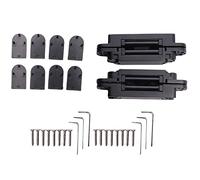 Rastapulz Lot de 2 charnières de porte cachées 6 charnières invisibles Charnières cachées Charnières oscillantes à 180 degrés Charnières à choc réglables à 3 voies A