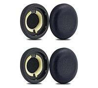 Rastapulz Lot de 2 coussinets pour casque Elite 45H Evolve2 65 MS/casque sans fil - Cuir protéiné/coussinets d'oreilles/oreillettes (noir)