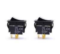 Rastapulz Lot de 2 interrupteurs à bascule industriels HY60E 4 broches 20 A 125 V/250 V 2 CV