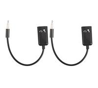 Rastapulz Lot de 2 répartiteurs audio stéréo de 3,5 mm vers casque + adaptateur de microphone