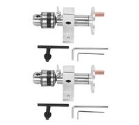 Rastapulz Lot de 2 têtes centrales de tour avec Chuck DIY Accessoires pour mini tour, pointe, outils de travail du bois