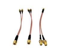 Rastapulz Lot de 3 câbles de connexion coaxial à fréquence radio SMA - Câble répartiteur SMA mâle vers double SMA femelle