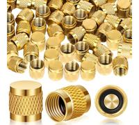 Rastapulz Lot de 30 caches d'évasement ronds 1/4 en laiton avec joint torique en néoprène, couvercle de valve HVAC