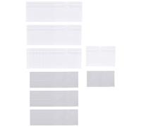 Rastapulz Lot de 50 porte-étiquettes en plastique transparent pour étagère, porte-étiquettes amovibles, pour stockage, panier, étiquettes