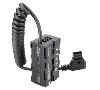 Rastapulz NP-F970 Faux moniteur de batterie double face sans fil transmission d'image virtuel - Lumière LED - Alimentation externe avec port V