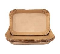 Rastapulz Papier spécial rectangulaire pour insert Airfryer, double poêle, papier sulfurisé absorbant la graisse, outil de cuisson résistant à l'