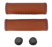 Rastapulz Vintage Leder Fahrrad Paar Lenker Griffe Grips Trekking Lenkstangen Couverture Schütz Farbe: